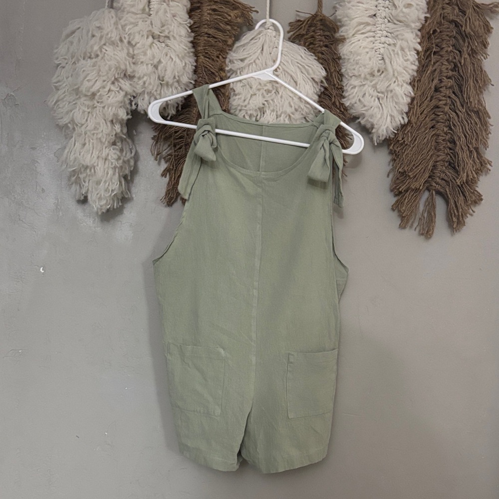 Sage Green Sleeveless Romper